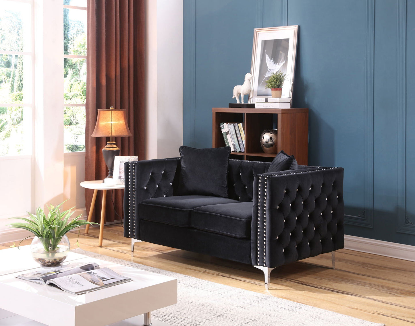 Elegant Track Arm Loveseat Glory Furniture