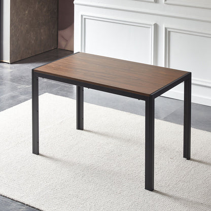 Creative Design Veneered MDF Wood Structure Rectangular Walnut Dining Table - Walnut Home Essentials