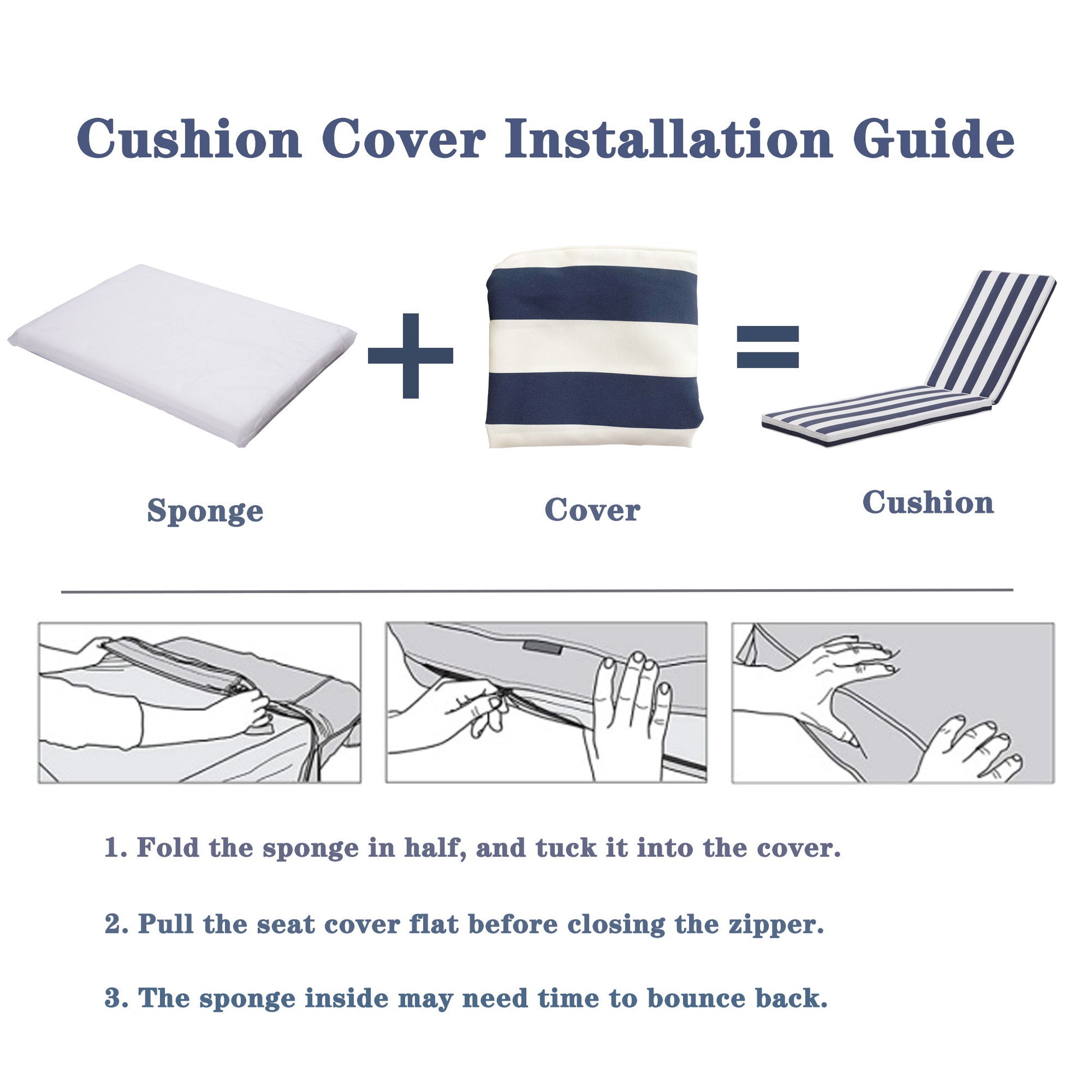 Outdoor Lounge Chair Cushion Replacement Patio Funiture Seat Cushion Chaise Lounge Cushion Home Essentials