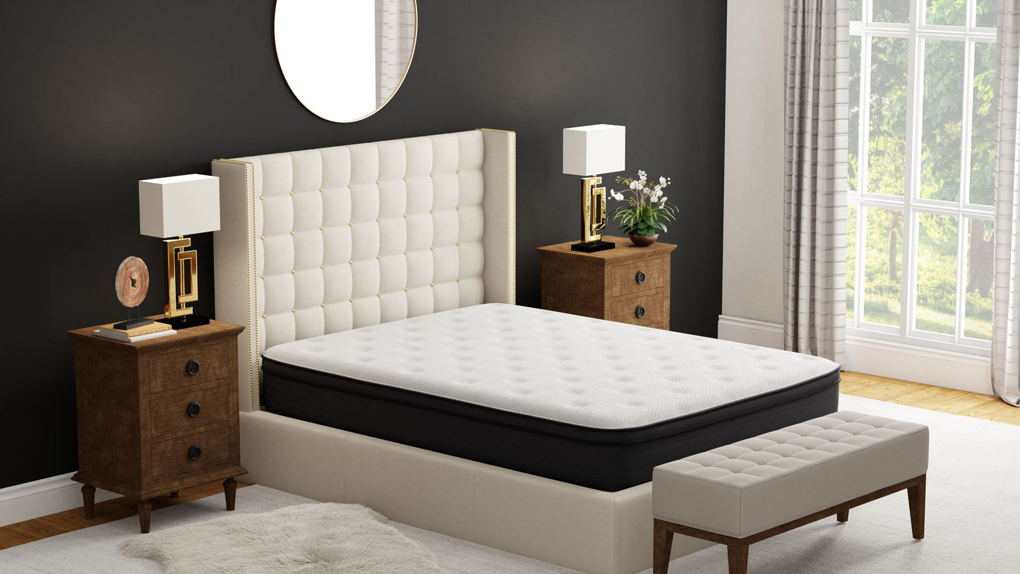 12" Euro Top Hybrid Memory Foam Mattress