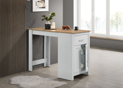 Alonzo - Small Space Counter Height Dining Table With Cabinet And Drawer Storage