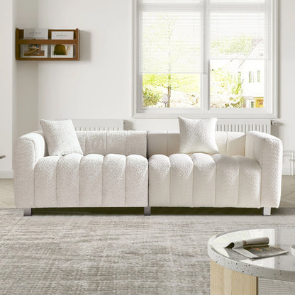 Modern 3 Seater Sofa With 2 Pillows Home Essentials