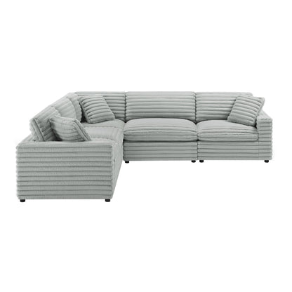 Jenny - 5 Piece Sectional - Gray Home Essentials
