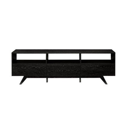 Modern Scandi 3 Door Low Profile TV Stand For TVs Up To 80" Walker Edison