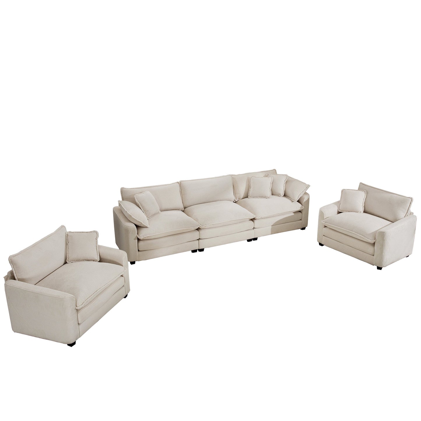Elegant Oversized Sectional Sofa Set With Deep Seats And Flexible Layout Home Essentials