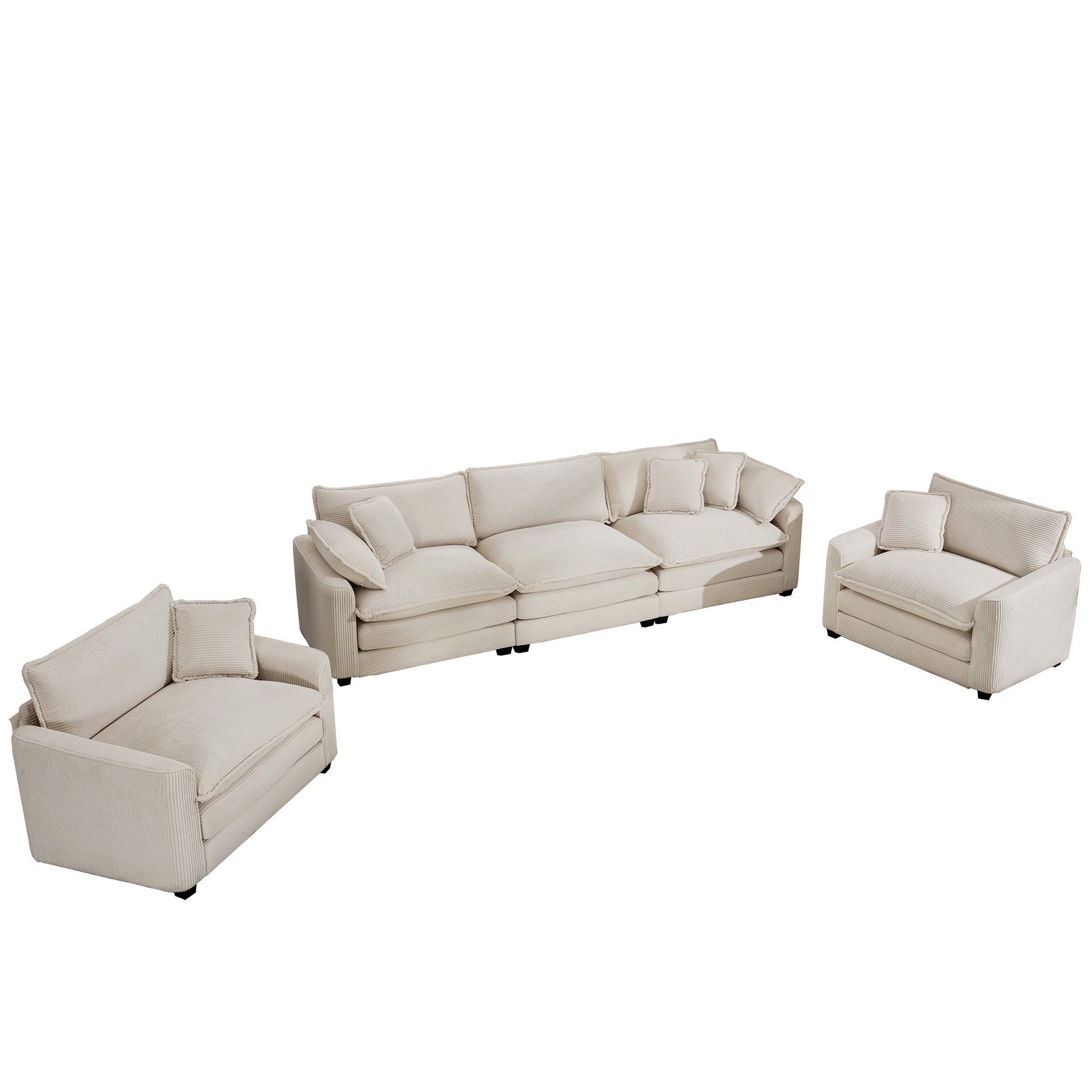 Elegant Oversized Sectional Sofa Set With Deep Seats And Flexible Layout Home Essentials