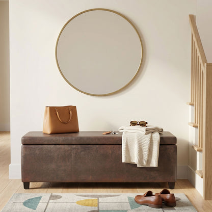 Avalon - Contemporary Storage Ottoman Bench Simpli-Home