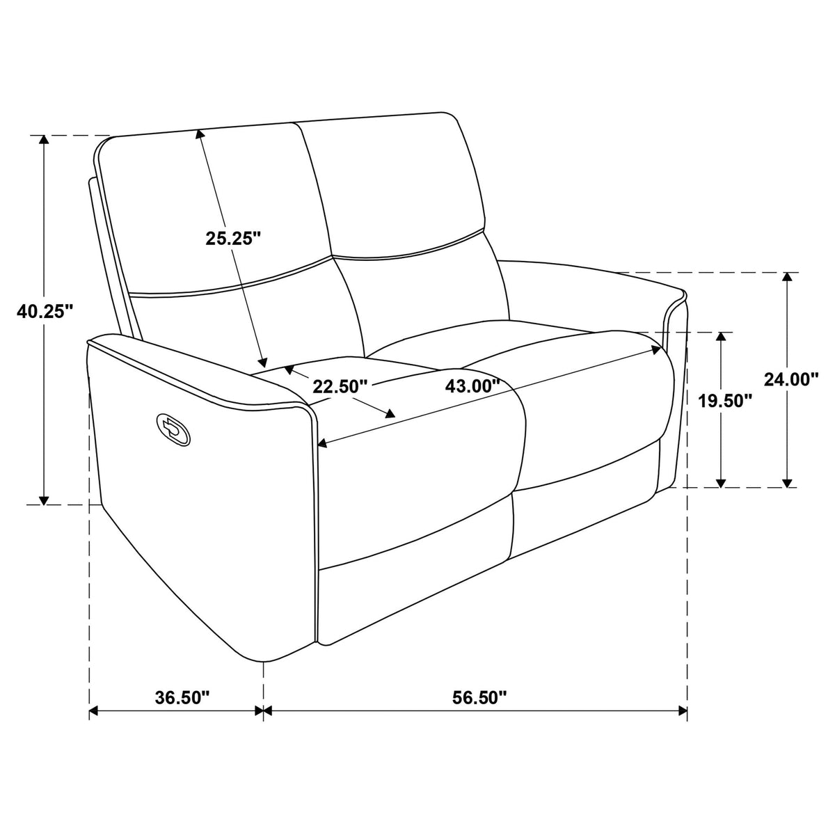 Trask - Reclining Loveseat Furniture Max