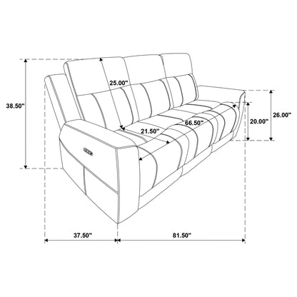 Patrick - Power Reclining Sofa With Dual Recliners Furniture Max