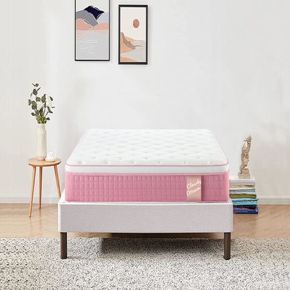 12" Hybrid Mattress With Individual Pocket Spring, Comortable Memory Foam Home Essentials