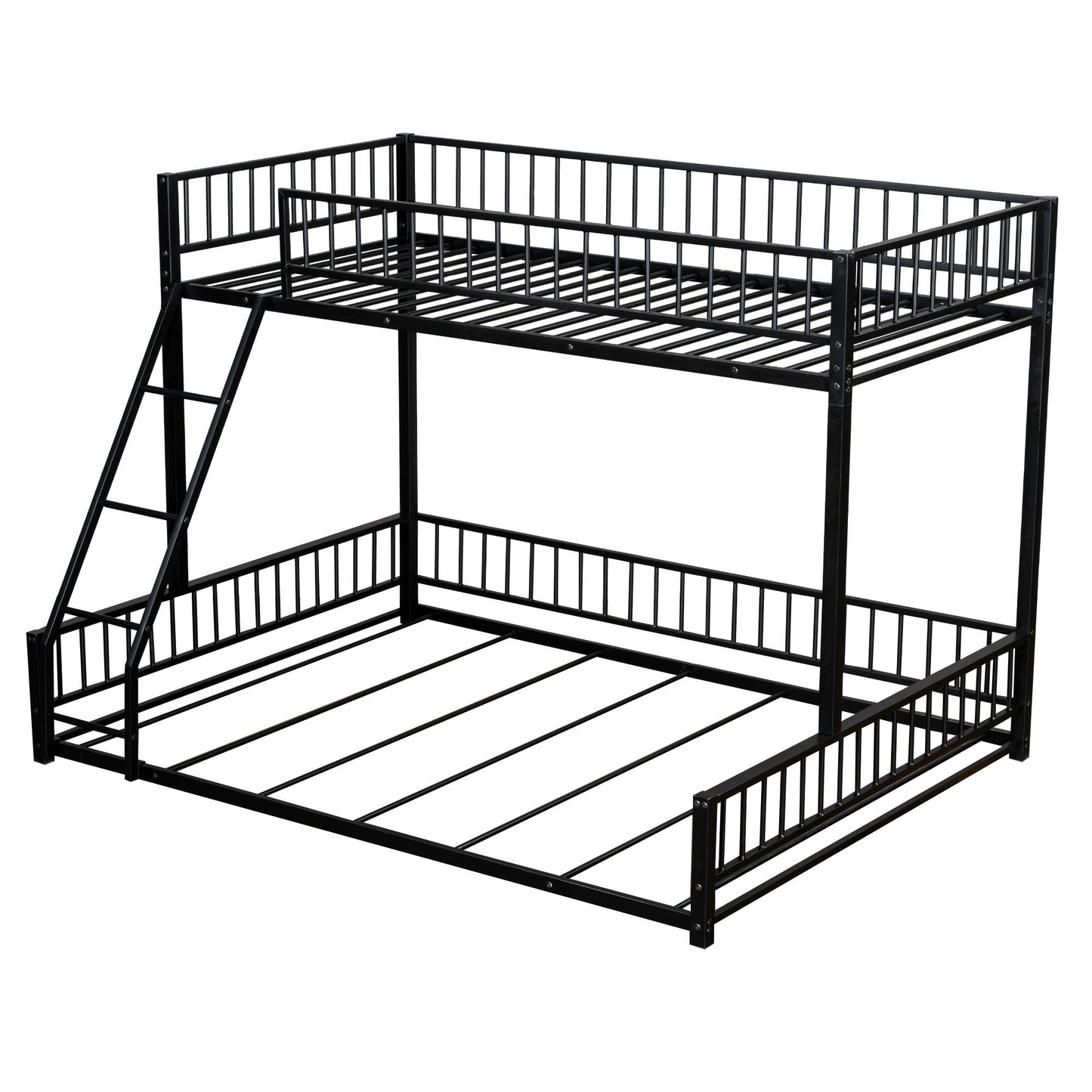 Bunk Bed Frame With Ladder And Safety Guardrails Dreamland