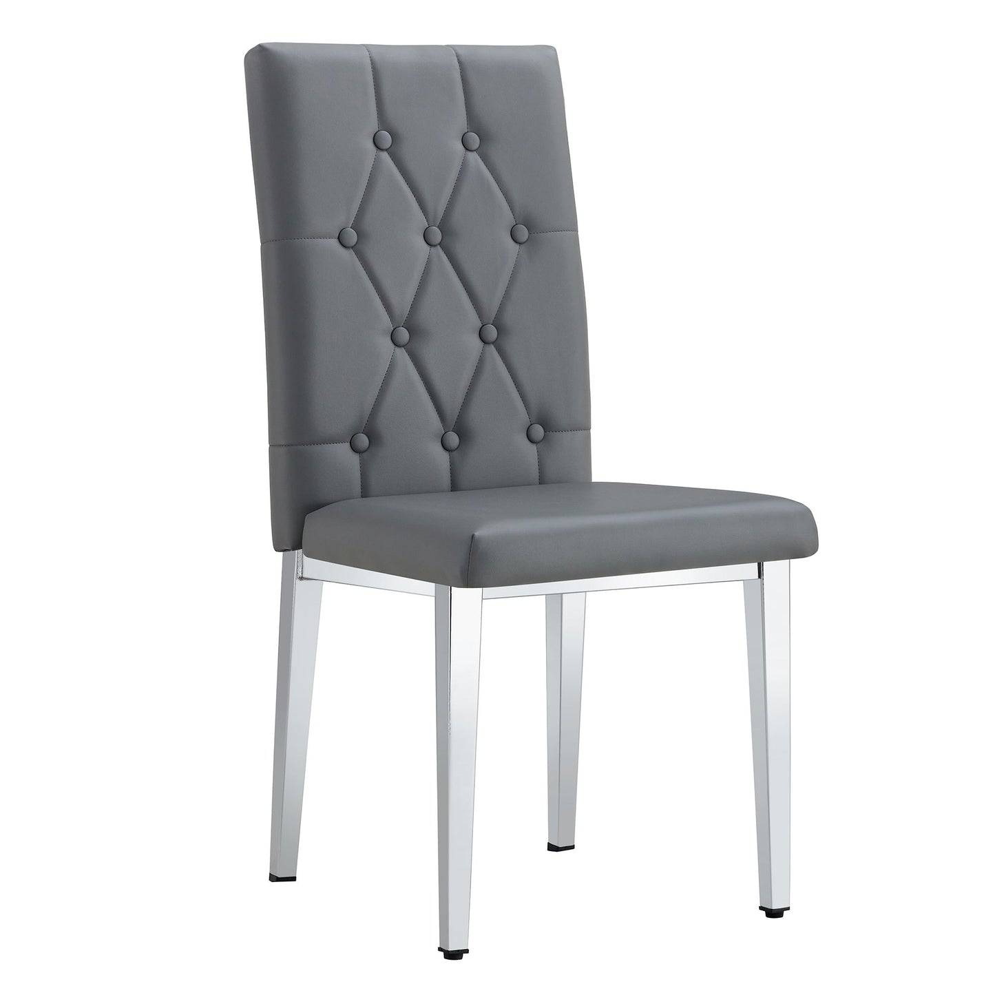 Vintage Style Armless Dining Chairs Set With Grid And Buckle Design Home Essentials