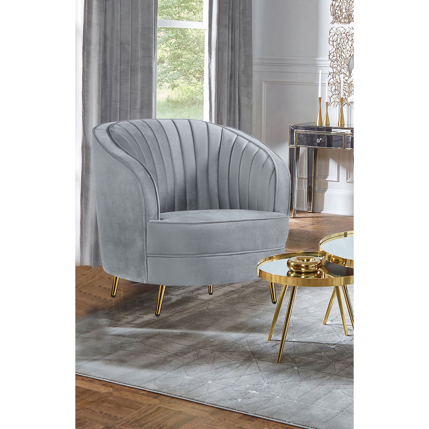 Tufted Upholstered Lounge Seating Chair Furniture Max