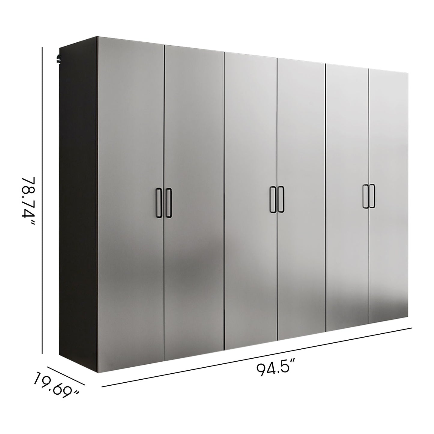 Astro Series - Garage Cabinet Set - Metallic Gray Daily Nest