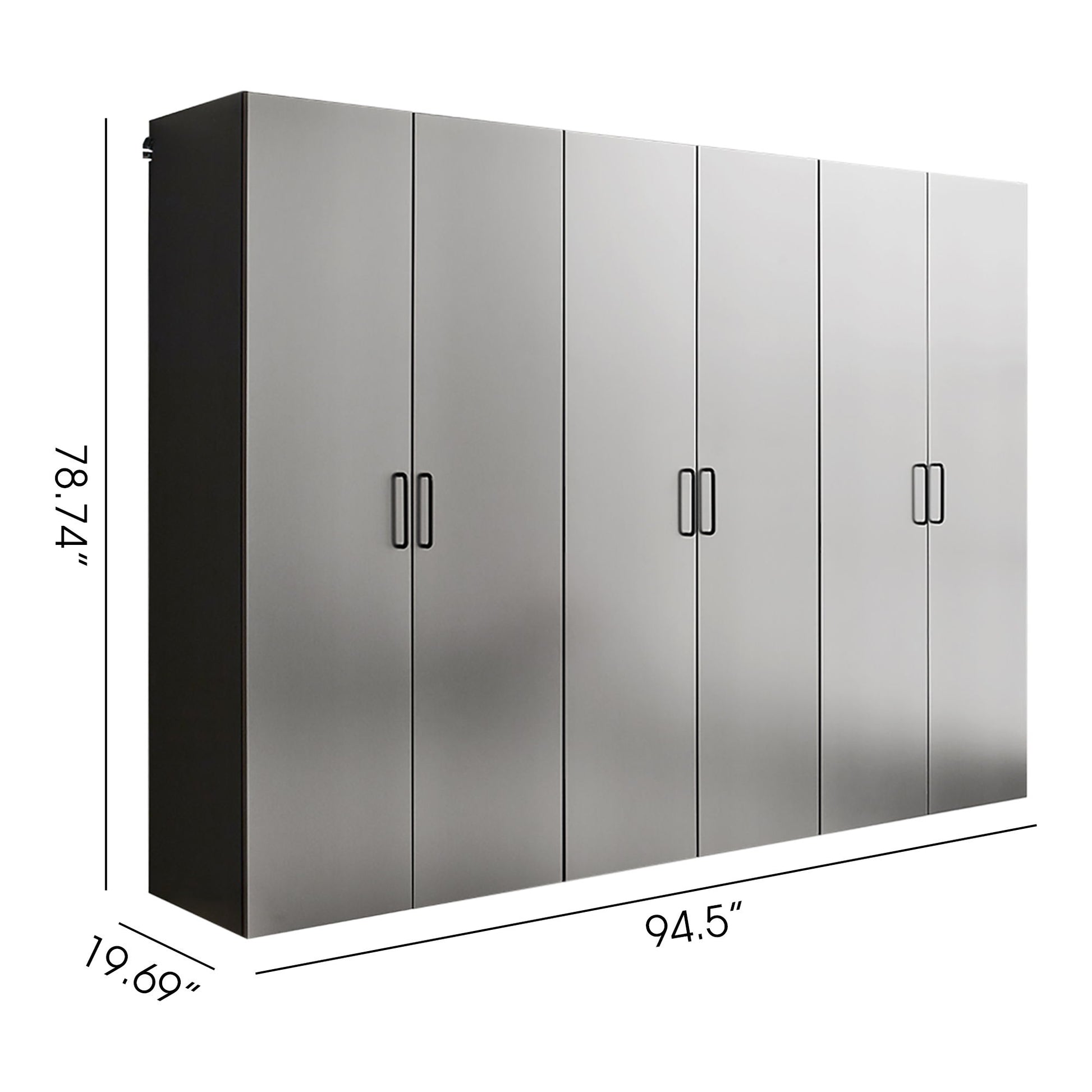 Astro Series - Garage Cabinet Set - Metallic Gray Daily Nest