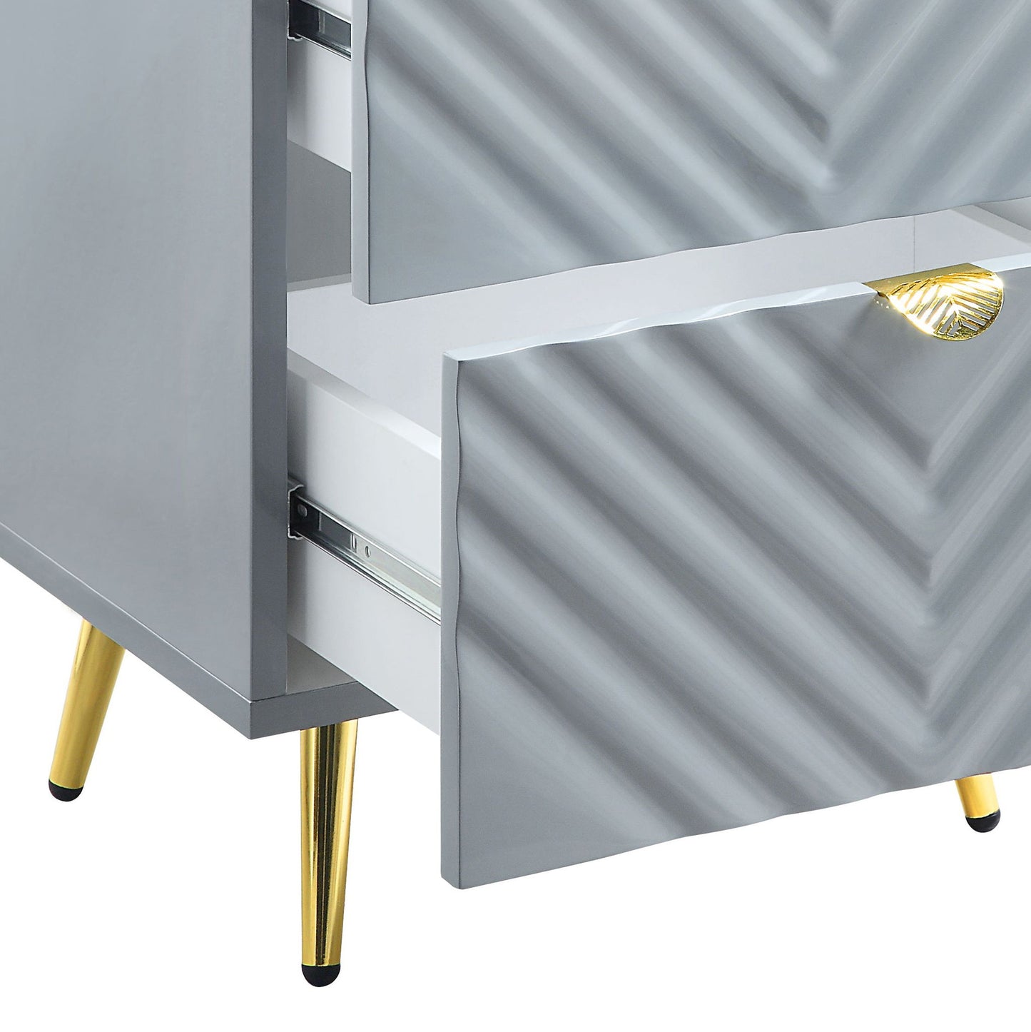 Gaines - High Gloss Nightstand Acme