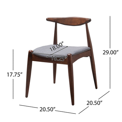 Dining Chairs With Ergonomic Backrest & Comfort Cushions (Set of 2) Noble House