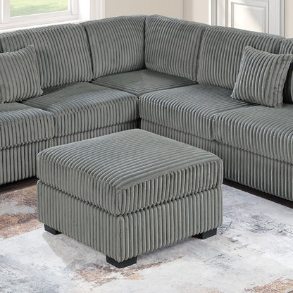 Upholstered L - Shaped 4 Piece Sectional Set With USB, Cocktail Ottoman Home Essentials