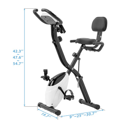 Exercise Bike Folding Stationary Bikes For Home With 16 Level Magnetic Resistance Daily Nest