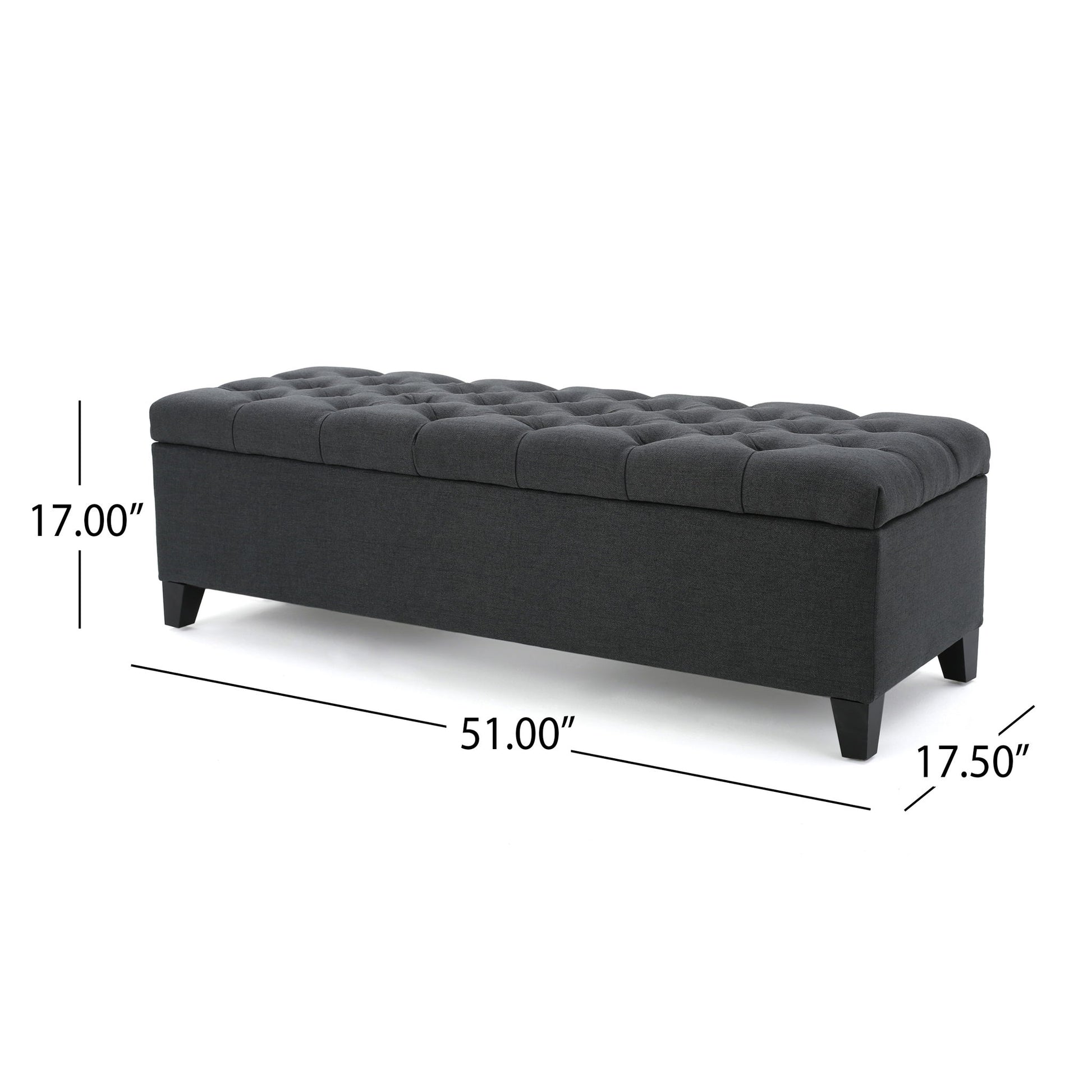 Glouster - Contemporary Storage Ottoman With Button Tufted Design Noble House