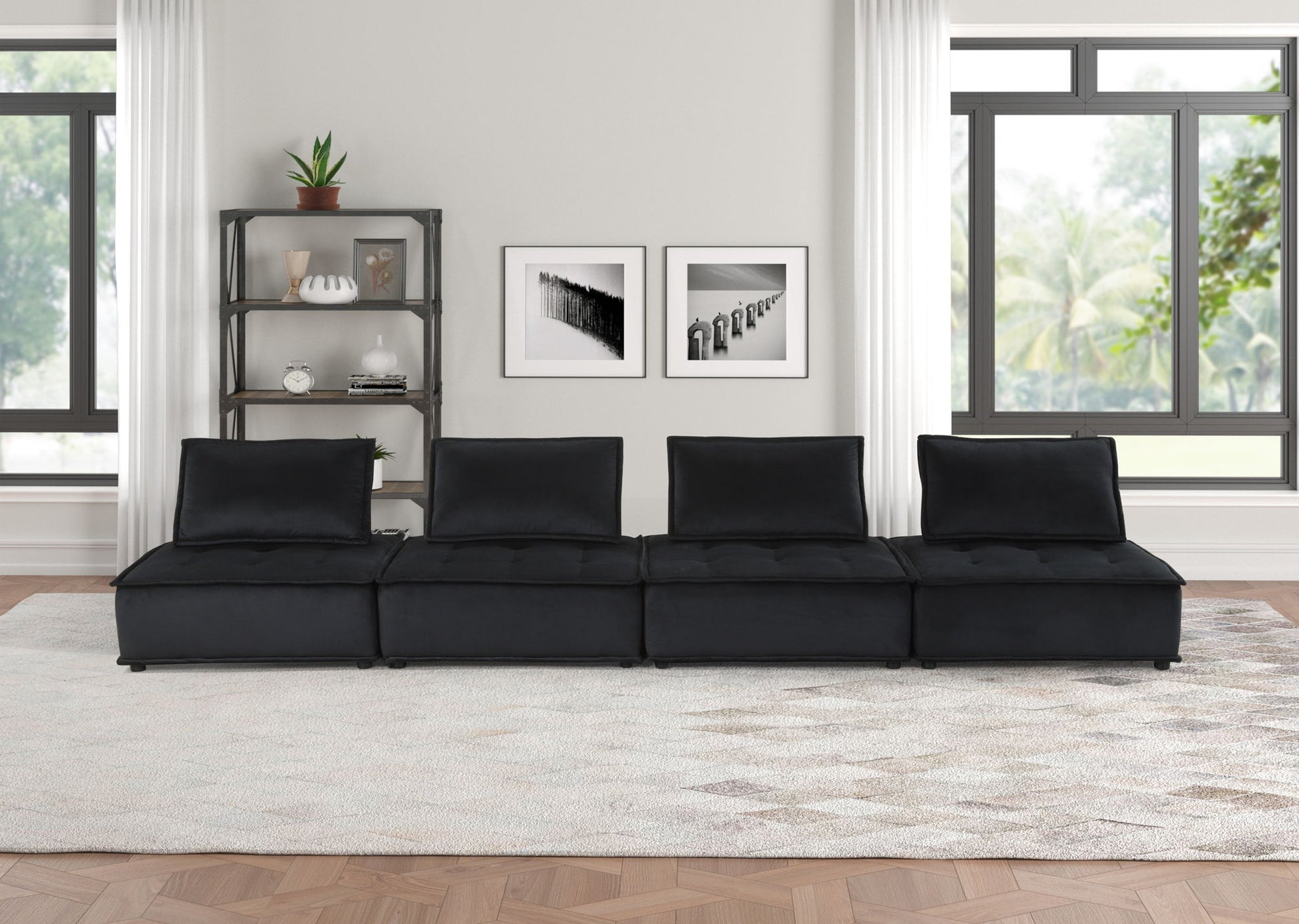 Anna - Soft Velvet Modular Sofa Lilola Home