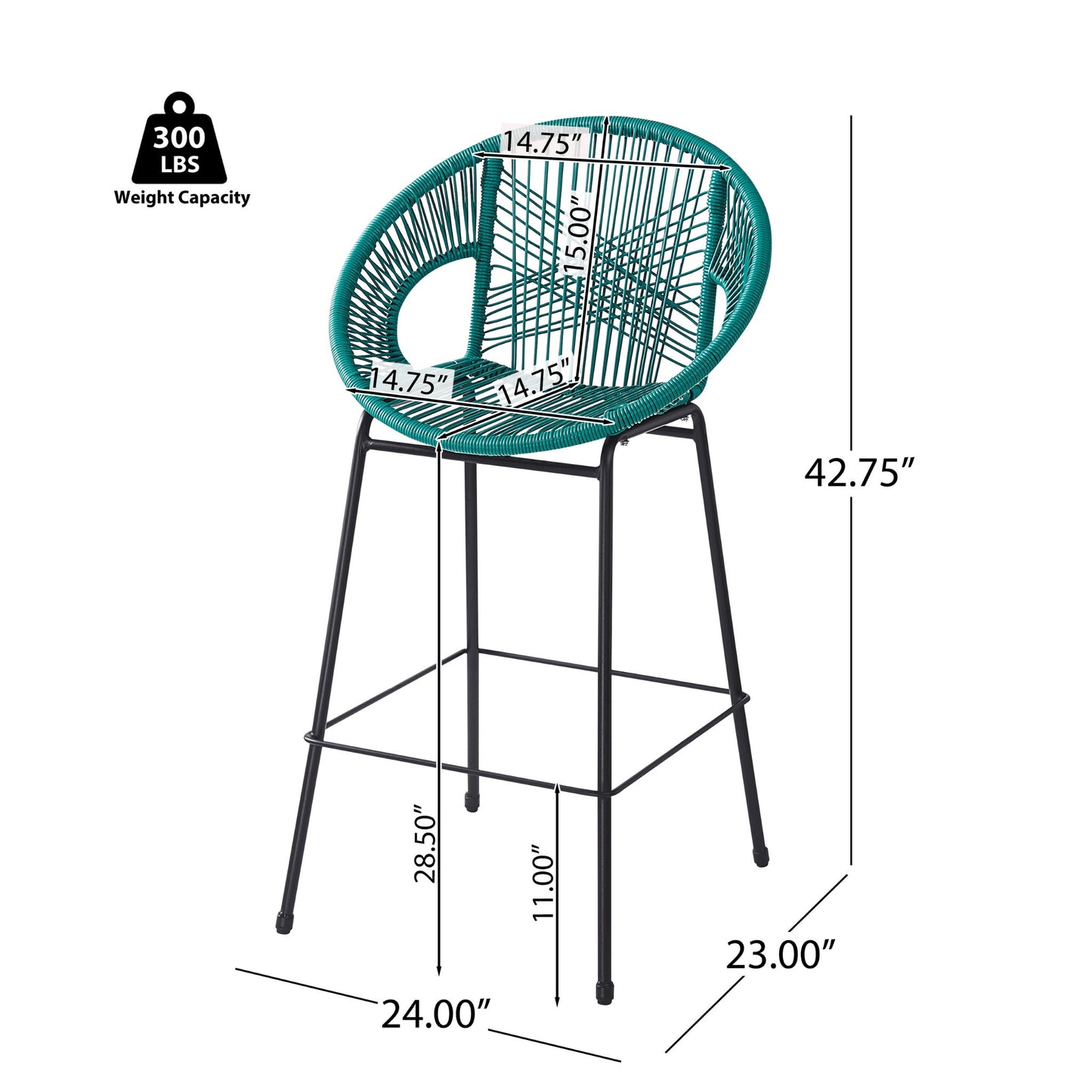 Ferrara - Outdoor Patio Barstool (Set of 2) Noble House