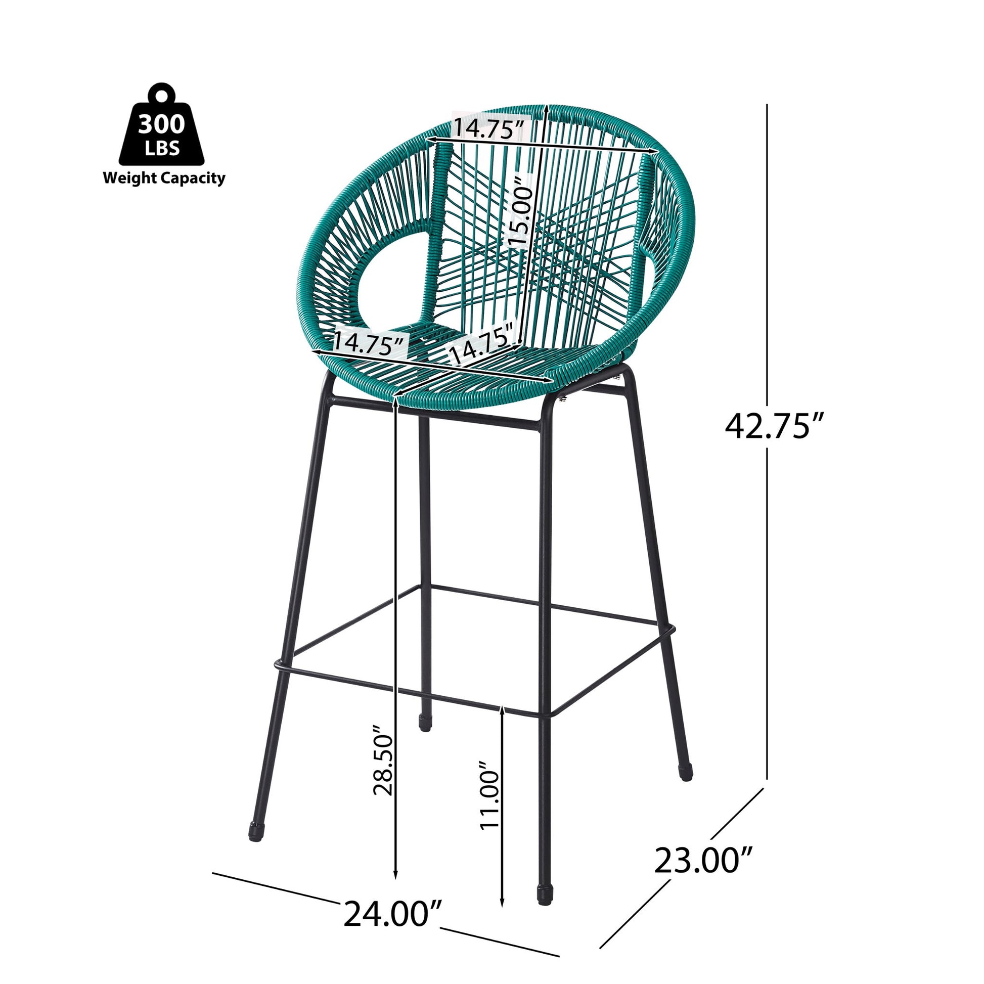 Ferrara - Outdoor Patio Barstool (Set of 2) Noble House