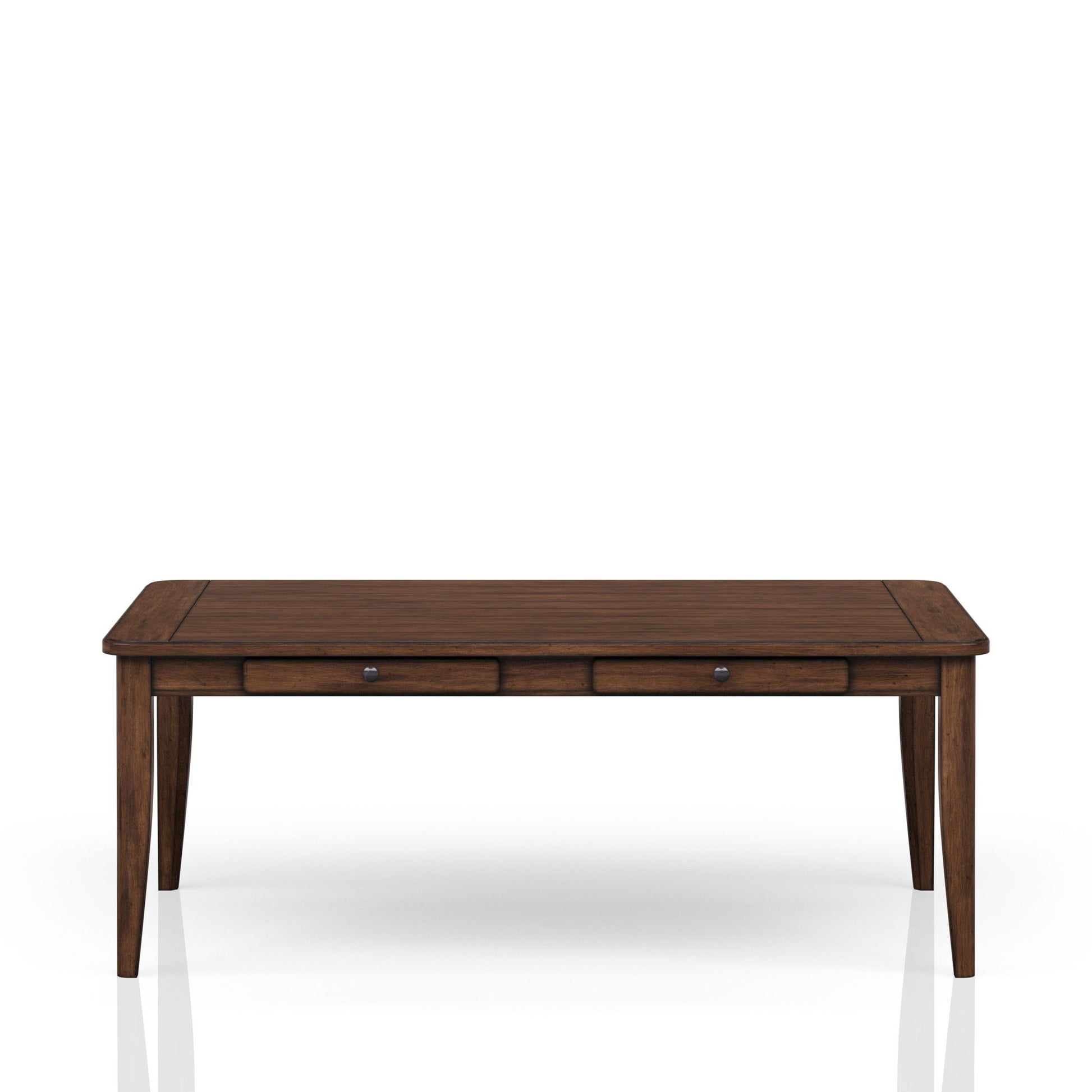 Casual Dining Table With Four Storage Drawers - Brown Bernards Furniture
