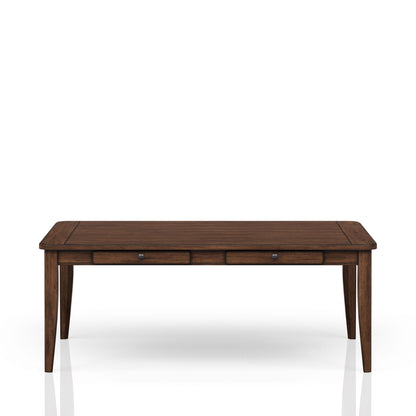 Casual Dining Table With Four Storage Drawers - Brown Bernards Furniture