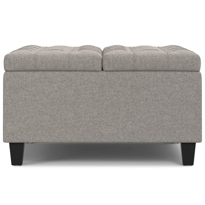 Harrison - Upholstered Coffee Table Storage Ottoman Simpli-Home