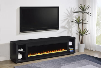 Deiter - 79" TV Stand Fireplace Media Console - Black Coaster Fine Furniture