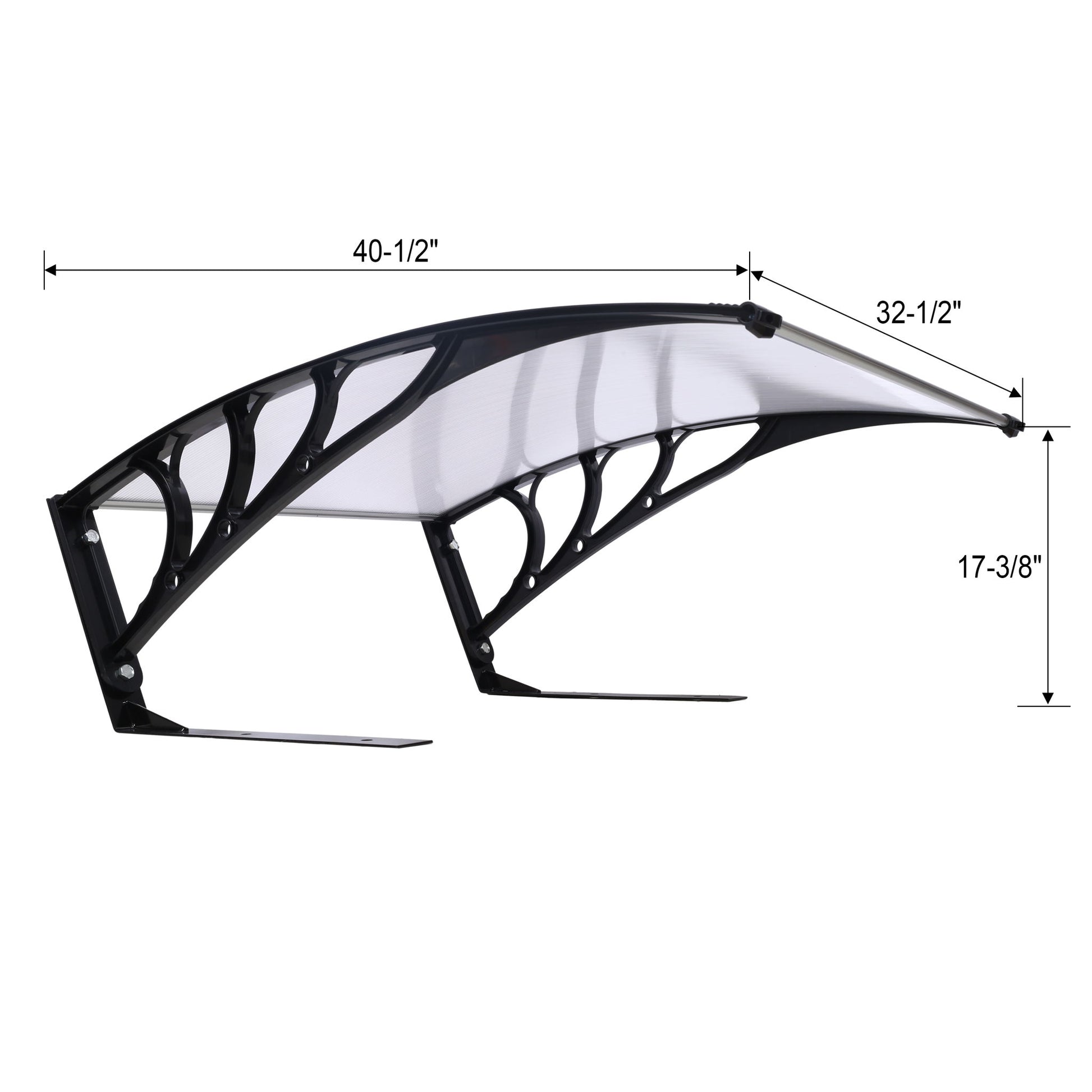 Weather Resistant Polycarbonate Canopy Outdoor Shade Cover For Robotic Lawn Mowers - Black Home Essentials