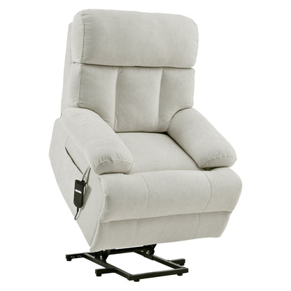 Oversized Power Lift Recliner Chai With Remote Control, Side Pocket, Spacious Seat Home Essentials