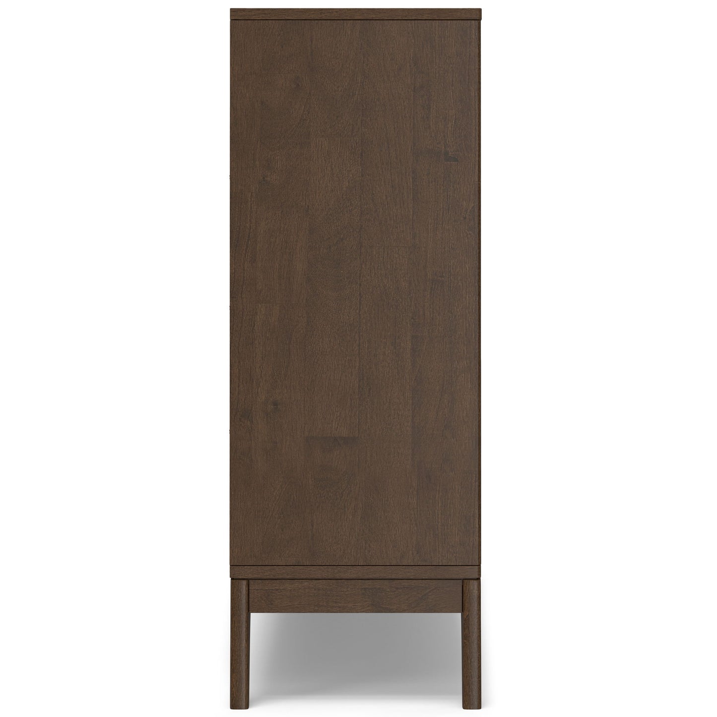 Harper - Low 6 Cube Storage With Drawers - Walnut Brown Simpli-Home