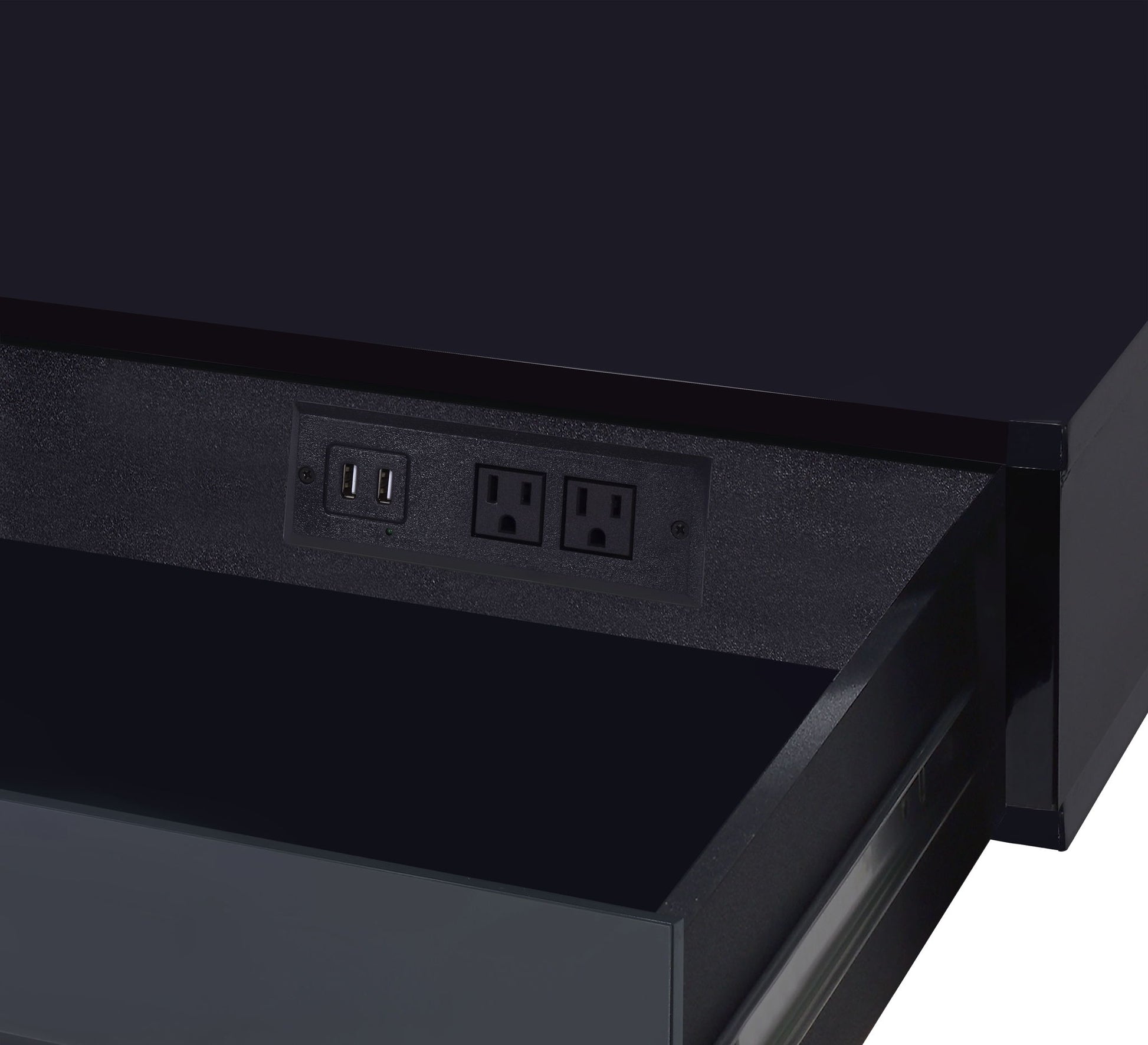 Coleen - High Gloss Writing Desk With USB Acme