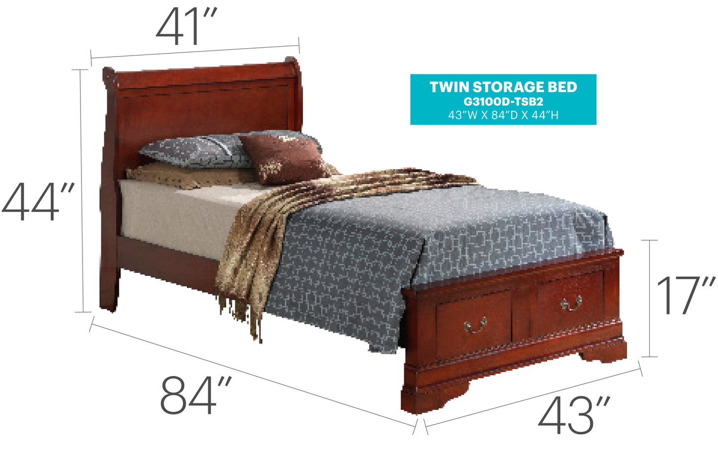 Upholstered Panel Sleigh Bed Design Glory Furniture