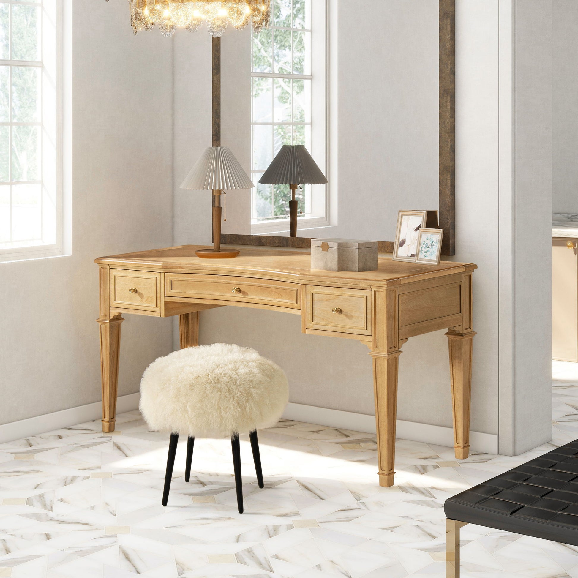 Dauphin - 3 Drawer Executive Desk Jennifer Taylor Home