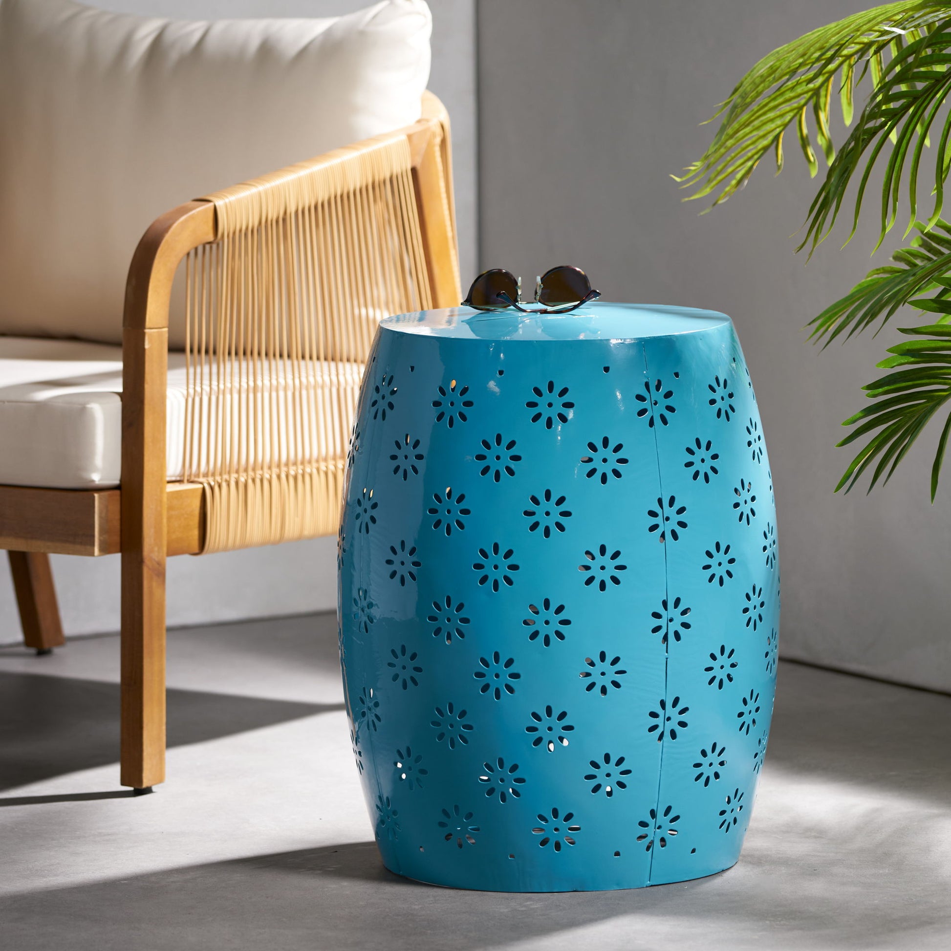 Soleil - Barrel Shaped Side Table Noble House