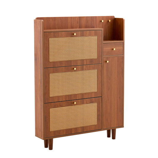 The Modern Minimalist Shoe Cabinet, Suitable For A Variety Of Styles Including Nordic, Japanese, And Industrial - Walnut Daily Nest