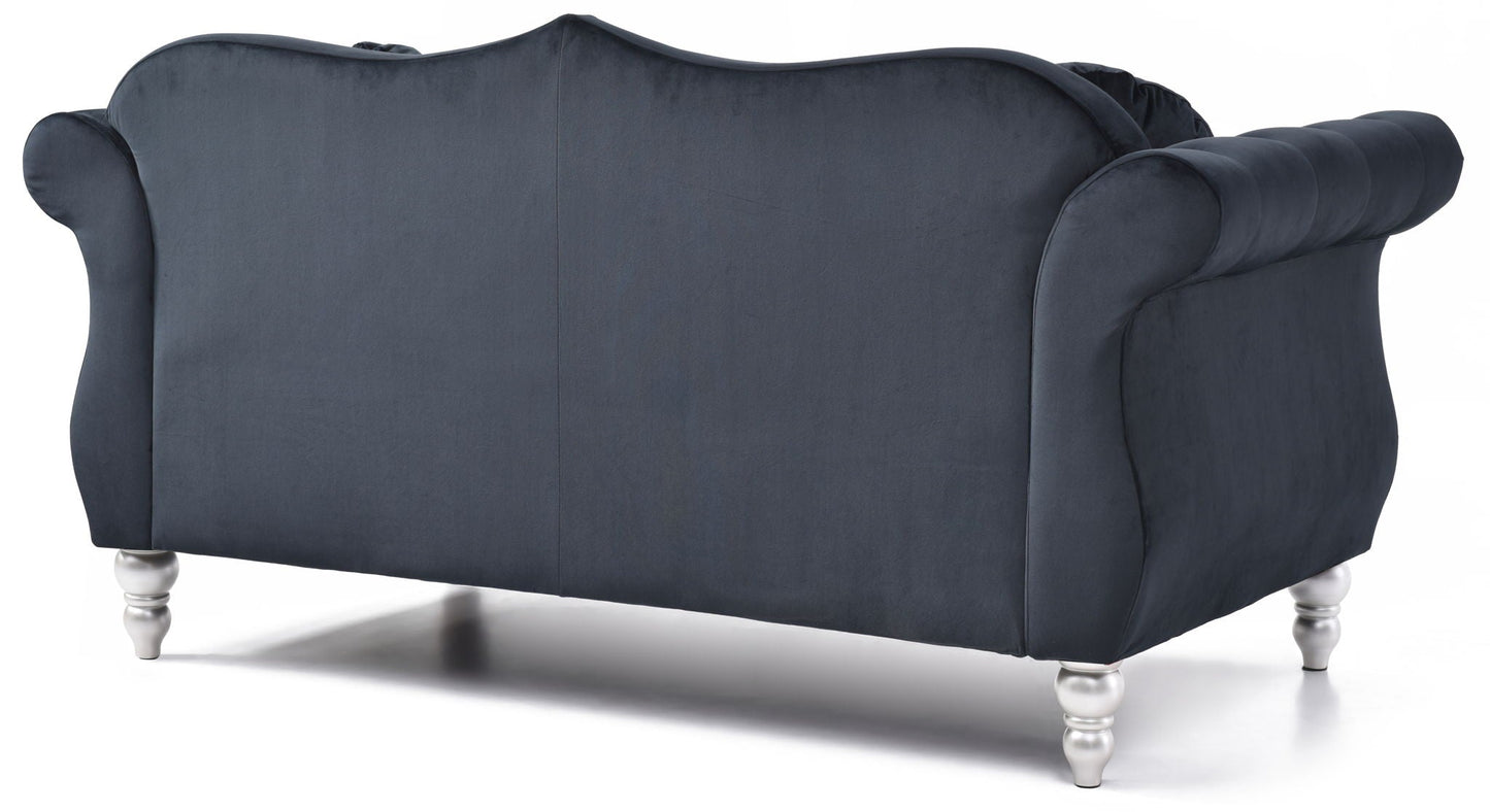 Stylish Flared Arm Loveseat Glory Furniture