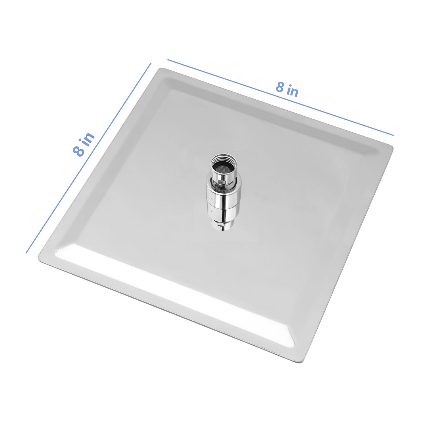 8" Square Rain Shower Head, Ceiling / Wall Mount Stainless Steel Bath Fixture Daily Nest