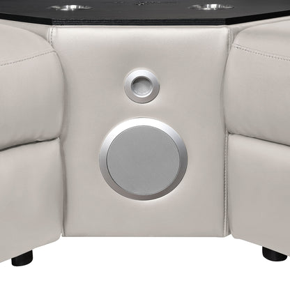 Nova - Sectional With Bluetooth Speaker, LED And Lifting Wine Cabinet Matrix Furniture Group