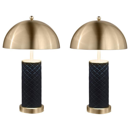 Ferris - Dome Quilted Table Lamp (Set of 2) - Black Coaster Fine Furniture
