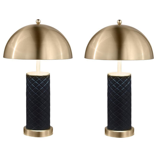 Ferris - Dome Quilted Table Lamp (Set of 2) - Black Coaster Fine Furniture
