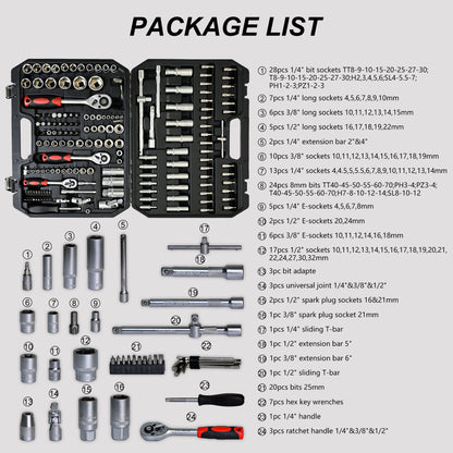 Tool Set Socket And Ratchet Wrench Toolbo 71 Pieces Toolbox Universal Home Car Repair Tool Set For Men Homeowners Diy Enthusiasts And Mechanics - Black Daily Nest