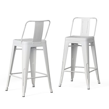 Rayne - Curved Back Metal Stool (Set of 2) Simpli-Home