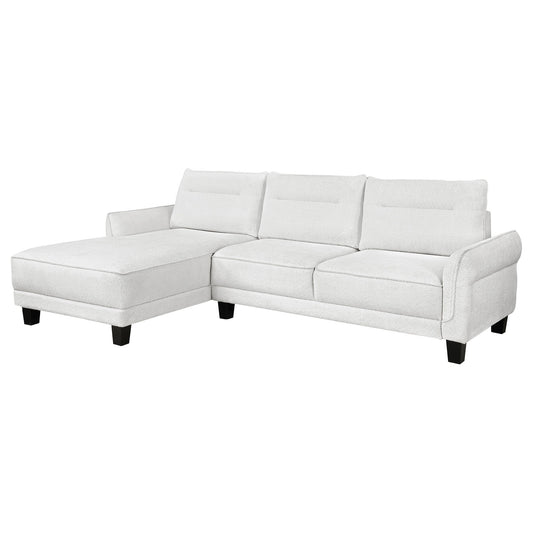 Granholm - Upholstered Curved Arm Sectional Sofa - White Furniture Max