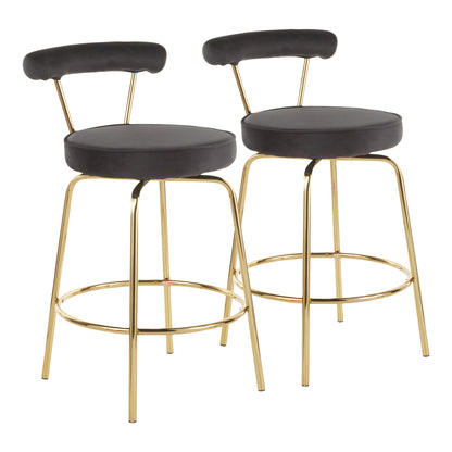 Rhonda - Glam Counter Stool (Set of 2) Lumi Source