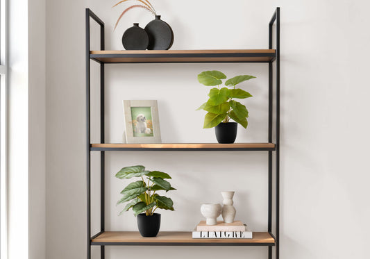 13" Tall, Artificial Plant, Epipremnum, Indoor, Faux, Fake, Table, Greenery, Potted, Decorative (Set of 2) - Green / Black 8th Street