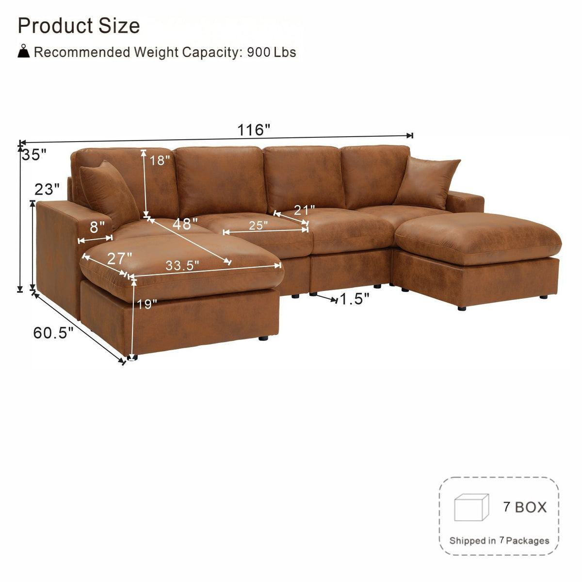 Sectional With 2 Ottomans Home Essentials